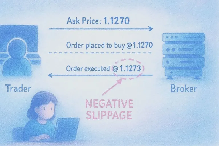 Contoh Slippage Negatif
