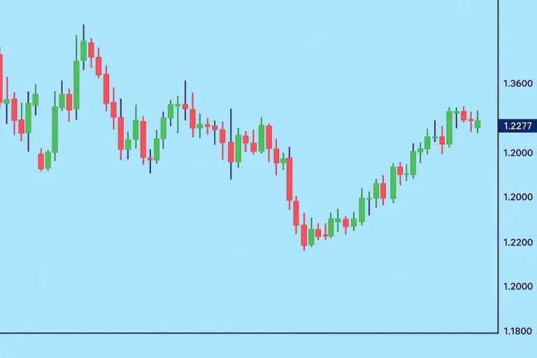 Contoh grafik candlestick