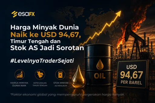 Harga Minyak Dunia Naik ke USD 94,67, Timur Tengah dan Stok AS Jadi Sorotan thumbnail
