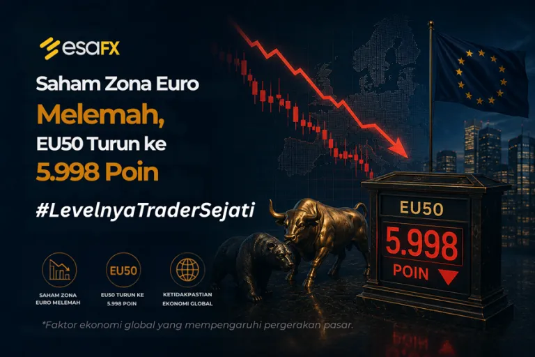 Saham Zona Euro Melemah, EU50 Turun ke 5.998 Poin
