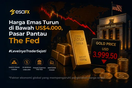 Harga Emas Turun di Bawah US$4.000, Pasar Pantau The Fed thumbnail Harga Emas Turun di Bawah US$4.000, Pasar Pantau The Fed thumbnail
