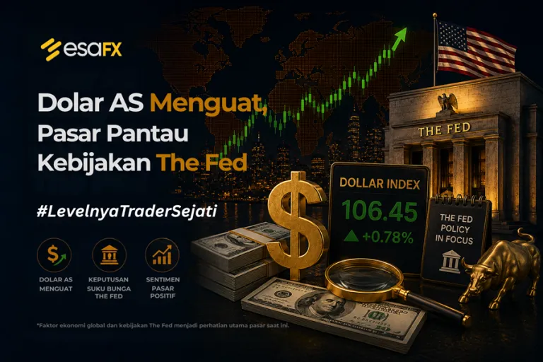 Dolar AS Menguat, Pasar Pantau Kebijakan The Fed