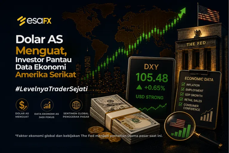 Dolar AS Menguat, Investor Pantau Data Ekonomi Amerika Serikat