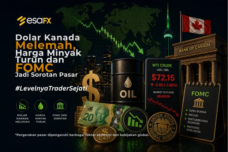 Dolar Kanada Melemah, Harga Minyak Turun dan FOMC Jadi Sorotan Pasar