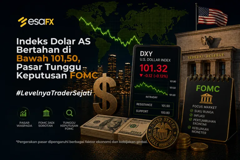 Indeks Dolar AS Bertahan di Bawah 101,50, Pasar Tunggu Keputusan FOMC