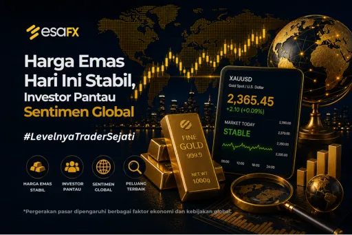 Harga Emas Hari Ini Stabil, Investor Pantau Sentimen Global thumbnail Harga Emas Hari Ini Stabil, Investor Pantau Sentimen Global thumbnail