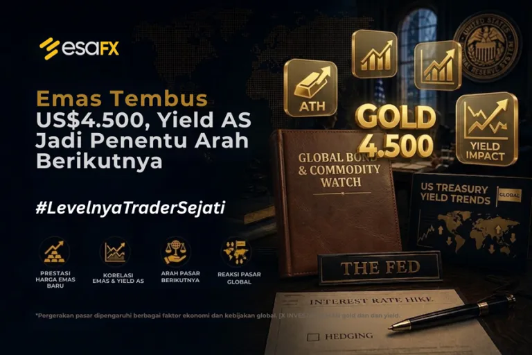 Emas Tembus US$4.500, Yield AS Jadi Penentu Arah Berikutnya