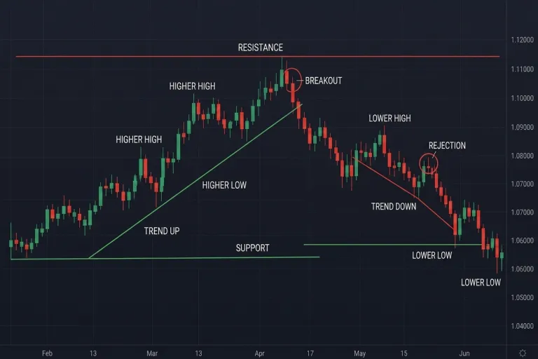 "ilustrasi grafik ilustrasi price action trading