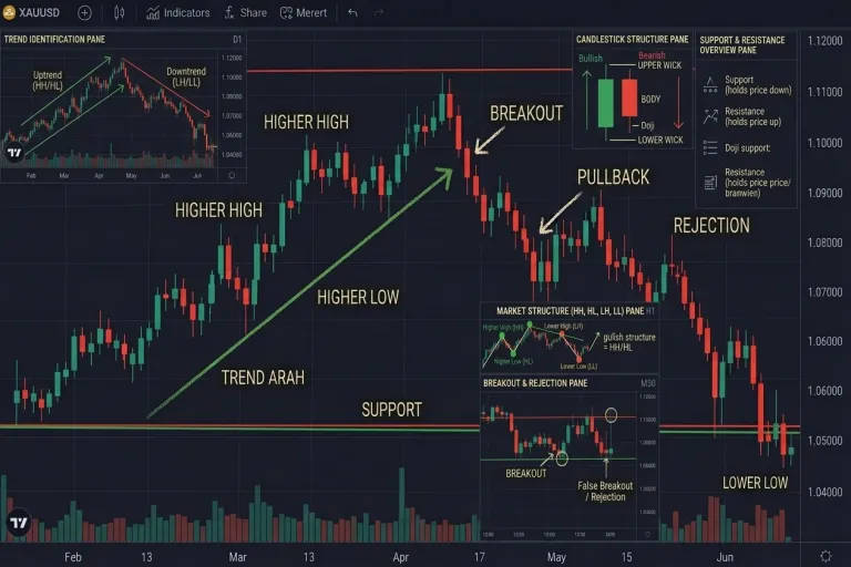 GRAFIK ILUSTRASI DASAR DASAR PRICE ACTION