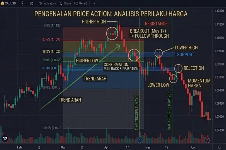 "ilustrasi grafik ilustrasi apa itu price action