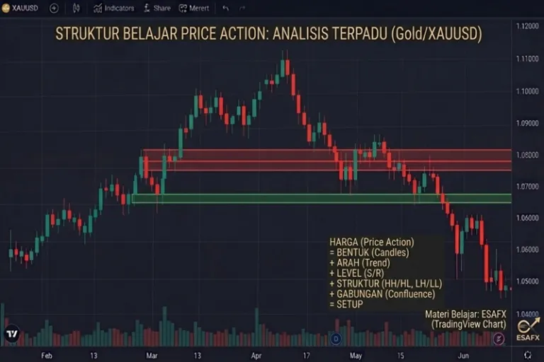 "ilustrasi grafik ilustrasi cara belajar price action