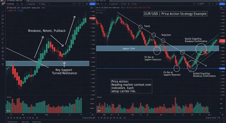 grafik ilustrasi apa itu strategi price action