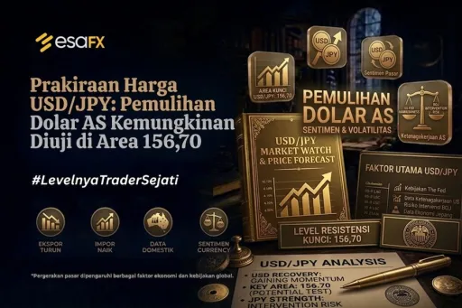 Prakiraan Harga USD/JPY: Pemulihan Dolar AS Kemungkinan Diuji di Area 156,70 thumbnail Prakiraan Harga USD/JPY: Pemulihan Dolar AS Kemungkinan Diuji di Area 156,70 thumbnail