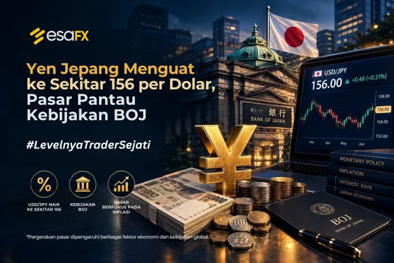 Yen Jepang Menguat ke Sekitar 156 per Dolar, Pasar Pantau Kebijakan BOJ