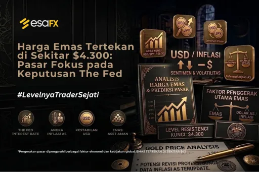 Harga Emas Tertekan di Sekitar $4.300, Pasar Fokus pada Keputusan The Fed image for article Harga Emas Tertekan di Sekitar $4.300, Pasar Fokus pada Keputusan The Fed