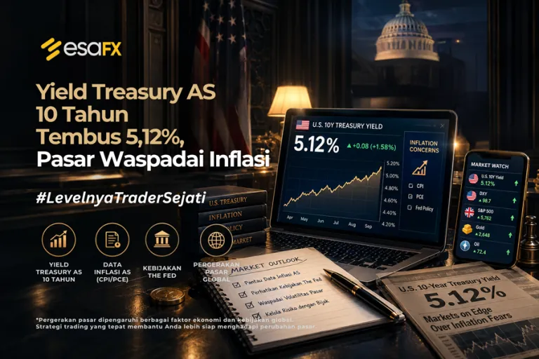 Yield Treasury AS 10 Tahun Tembus 5,12%, Pasar Waspadai Inflasi
