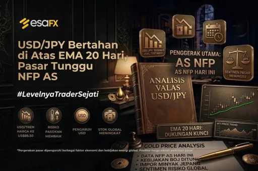 USD/JPY Bertahan di Atas EMA 20 Hari, Pasar Tunggu NFP AS thumbnail
