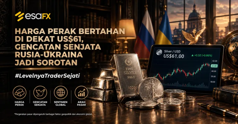 Harga Perak Bertahan di Dekat US$61, Gencatan Senjata Rusia-Ukraina Jadi Sorotan Harga Perak Bertahan di Dekat US$61, Gencatan Senjata Rusia-Ukraina Jadi Sorotan