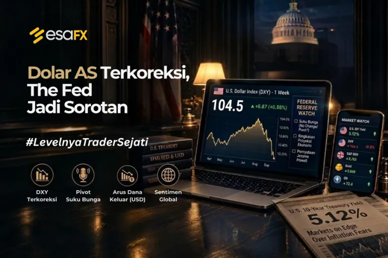 Dolar AS Terkoreksi, The Fed Jadi Sorotan