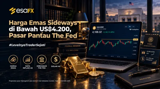 Harga Emas Bergerak Sideways di Bawah US$4.200, Pasar Pantau The Fed thumbnail Harga Emas Bergerak Sideways di Bawah US$4.200, Pasar Pantau The Fed thumbnail