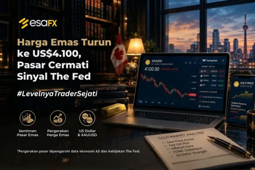 Harga Emas Turun ke US$4.100, Pasar Cermati Sinyal The Fed thumbnail Harga Emas Turun ke US$4.100, Pasar Cermati Sinyal The Fed thumbnail
