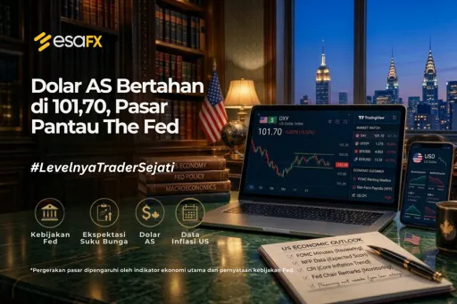Dolar AS Bertahan di 101,70, Pasar Pantau The Fed thumbnail