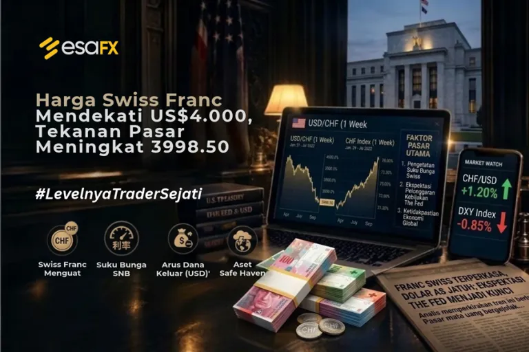 Franc Swiss Menguat, Dolar AS Melemah di Tengah Ekspektasi The Fed